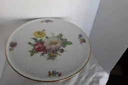 Floral Vintage Pedestal Cake Stand Schumann Arzberg Germany Bavaria