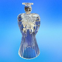Praying Angel Crystal Clear Candle Holder