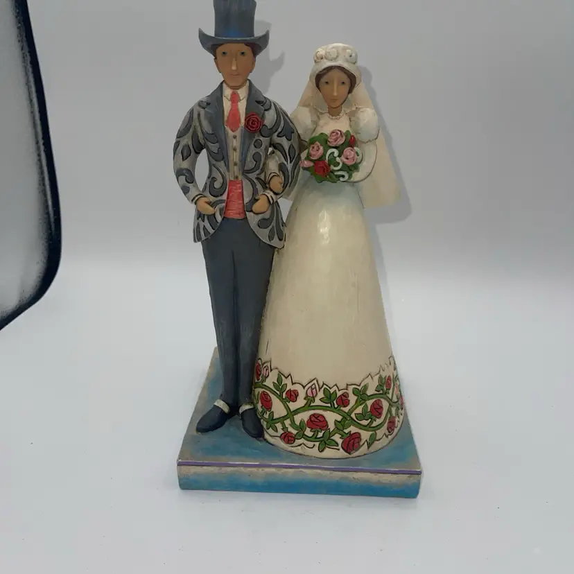 Jim Shore Heartwood Creek Bride and Groom Figurine by Enesco 7” 2006