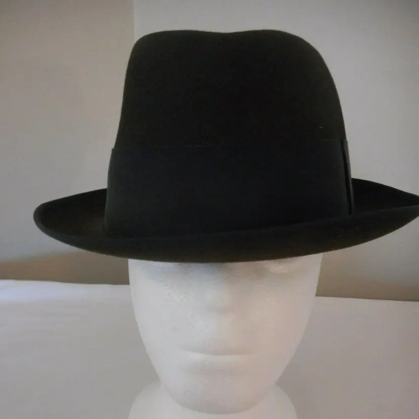 Vintage Wynewood Dark Grey Felt Fedora Hat - Size 7 1/8