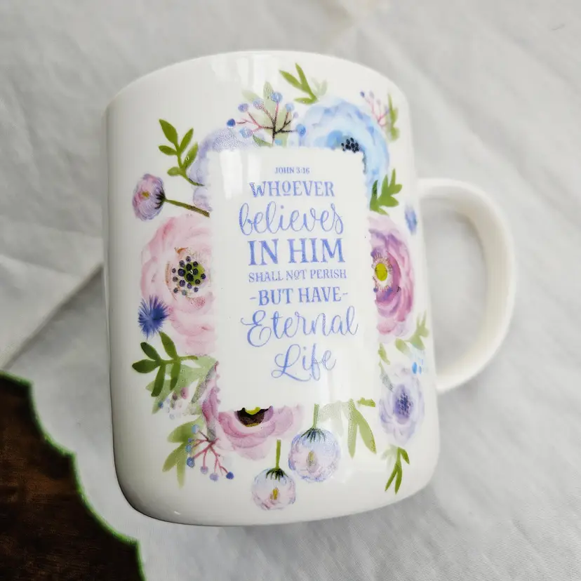 Scripture Mug Christian Art Gifts Eternal Life