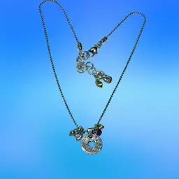 Signed Brighton Love Your Heart Red Charm Inspirational Reversible Silvertone Necklace (KK)