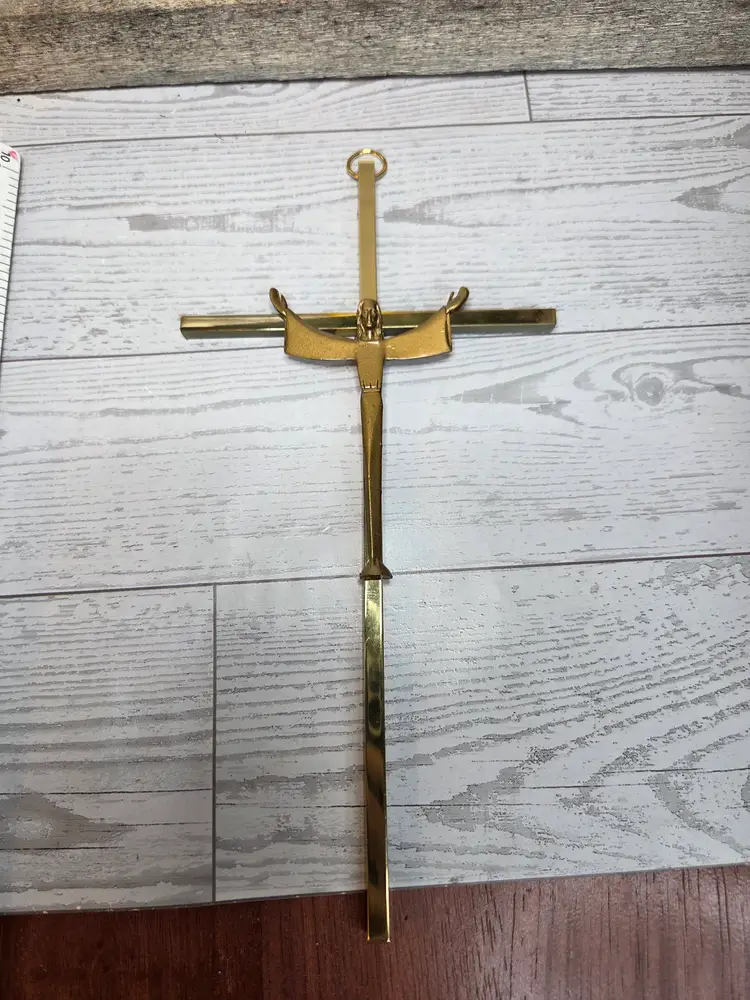 Vintage Brass Crucifix Cross