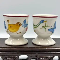 Villeroy & Boch Eggcup Pair Birds and Butterflies 2”