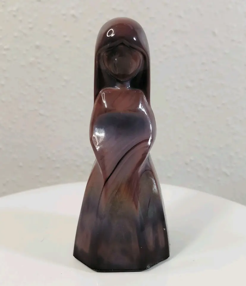 Mosser Purple Plum Slag Glass Jenny Figurine
