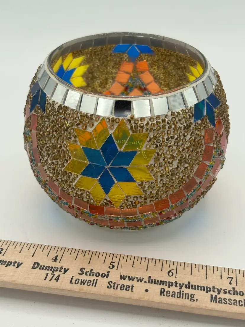 Stained Glass Candle Holder