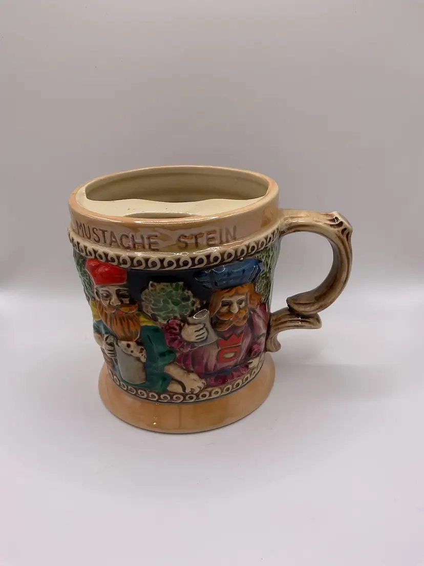 Vintage Mustache Stein