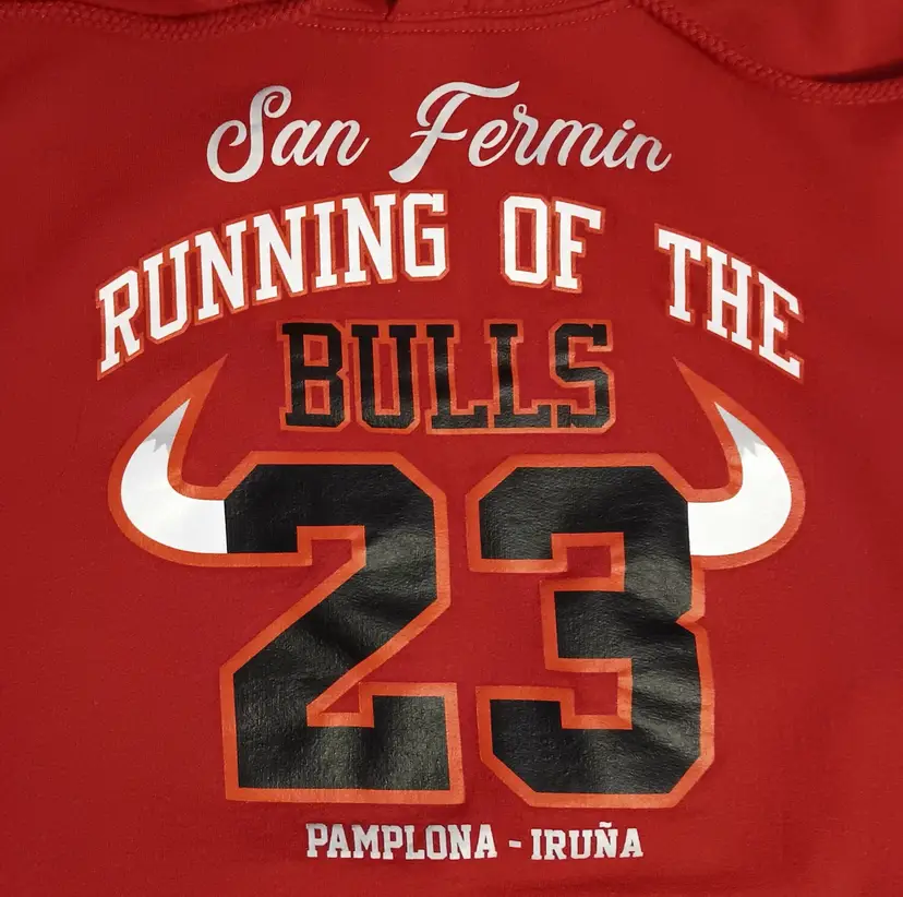 Michael Jordan Running of Bulls hoodie Chicago Festival San Fermin sweatshirt