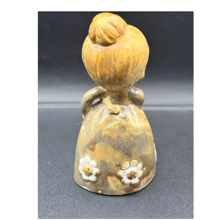 Vintage UCTCI  Stoneware Pottery Bell Girl Figurine ~Japan
