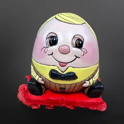 Hand Painted Humpty Dumpty Ceramic Figure 1986