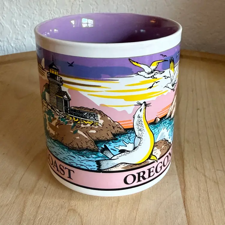Vintage 80s San Diego Sailboat Travel Souvinr Novelty Coffee Mug