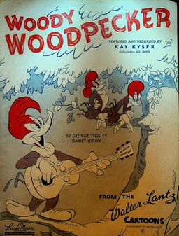 Woody Woodpecker Sheet Music 1957 Walter Lantz