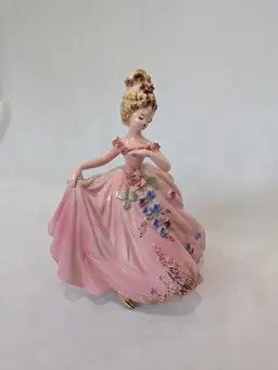 Josef Originals Party Dress Girl Porcelain Doll Figurine 7.75" Japan Flawless