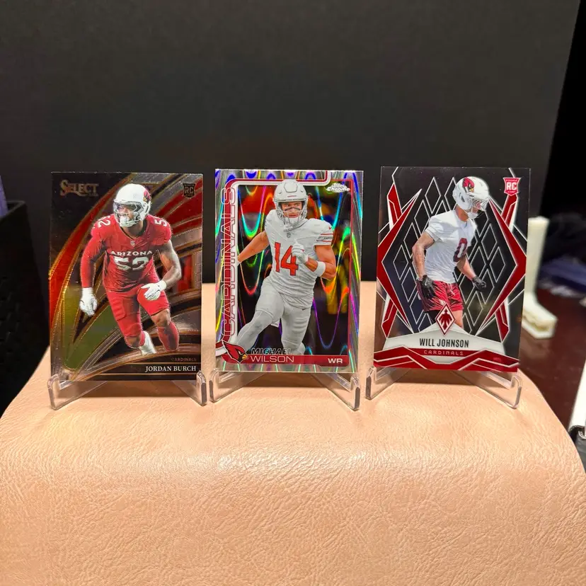 Michael Wilson 2025 Topps Chrome #2 Ray Jordan Burch Will Johnson RC Arizona Cardinals