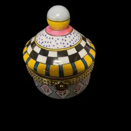 Vintage CBK LTD Porcelain Hinged Trinket Box