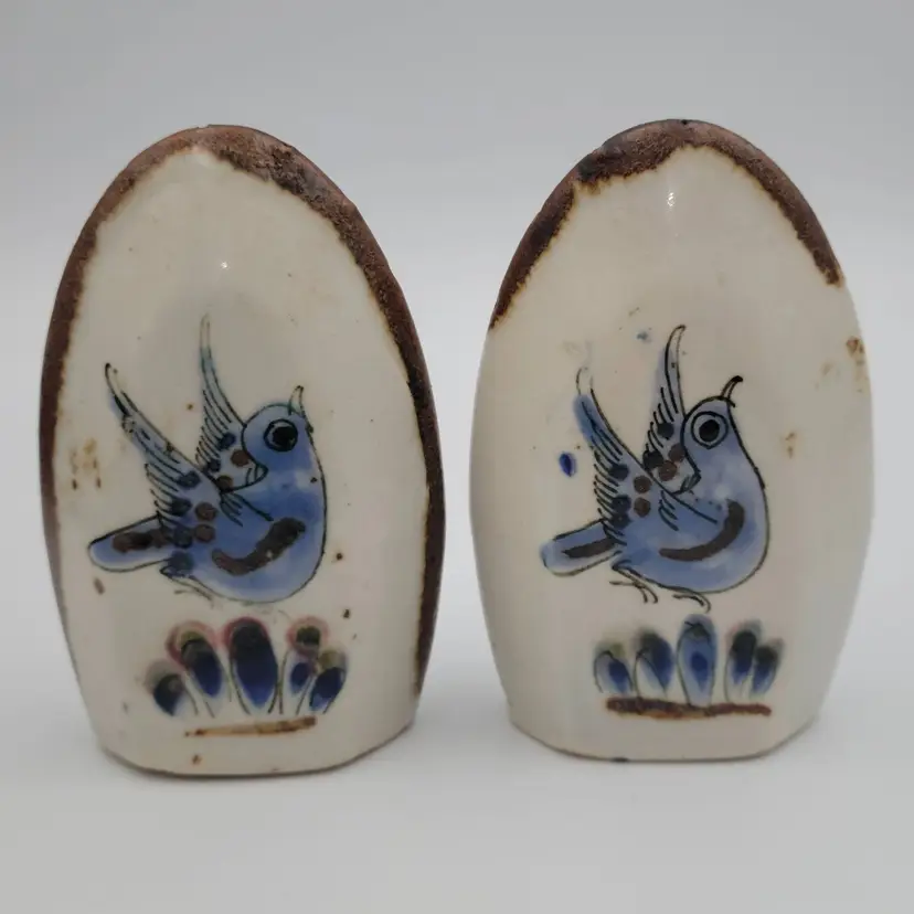 Ken Edwards Pottery Mexico Tonala Salt & Pepper Shakers w/Corks