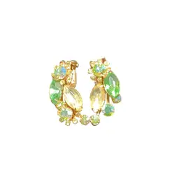 Vintage Beau Jewels Statement Clip Earrings