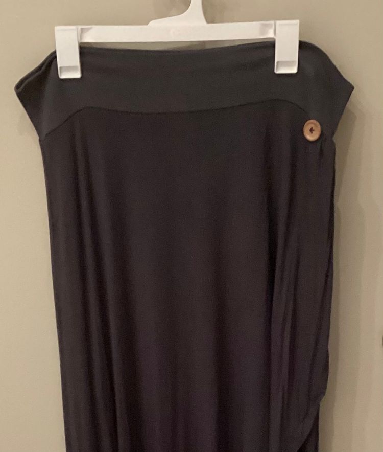 Matilda Jane Joanna Gaines Sweet & Simple Faux Wrap Maxi Skirt Grey EXTRA LARGE