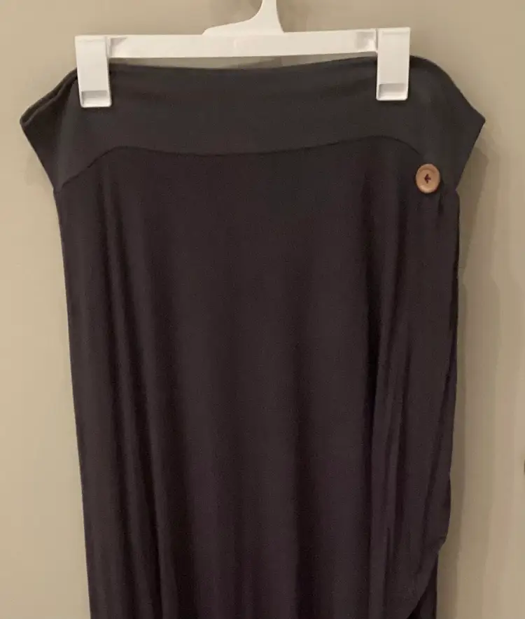 Matilda Jane Joanna Gaines Sweet & Simple Faux Wrap Maxi Skirt Grey EXTRA LARGE