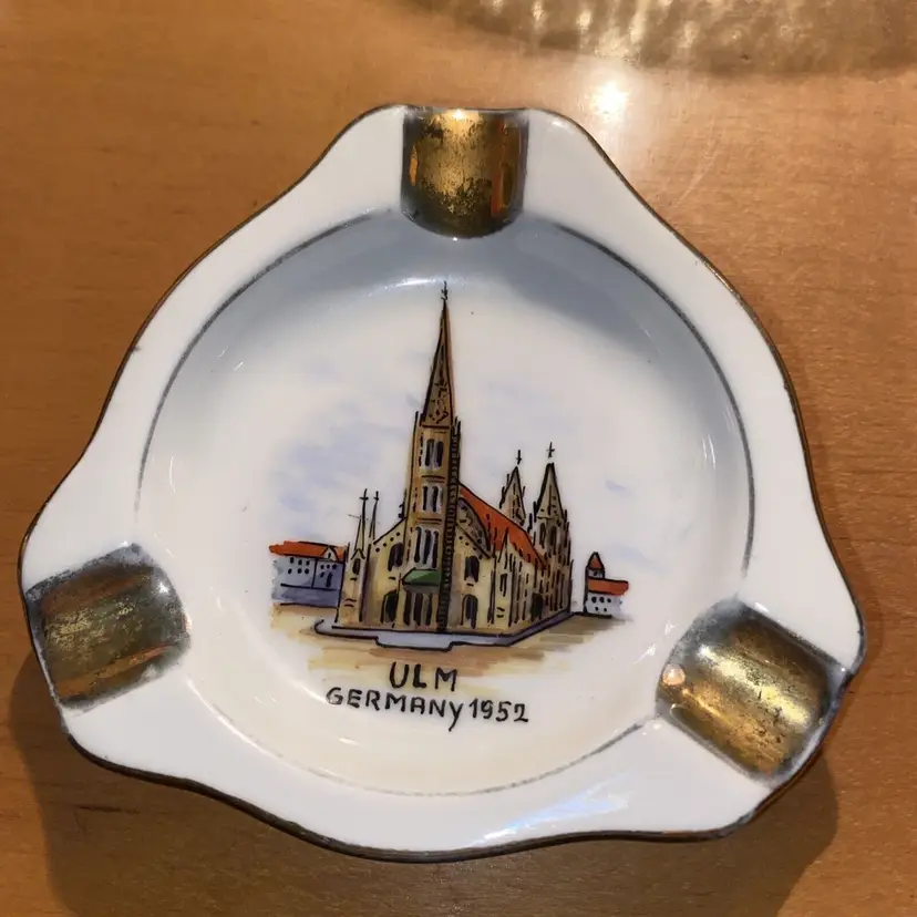 ULM Germany 1952 Ashtray Royal KM Porzellan Bavaria