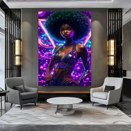 Aurora of the Neon Realm digital print