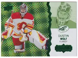 2023-24 Upper Deck Ice Green #101 Dustin Wolf Calgary Flames Hockey Card