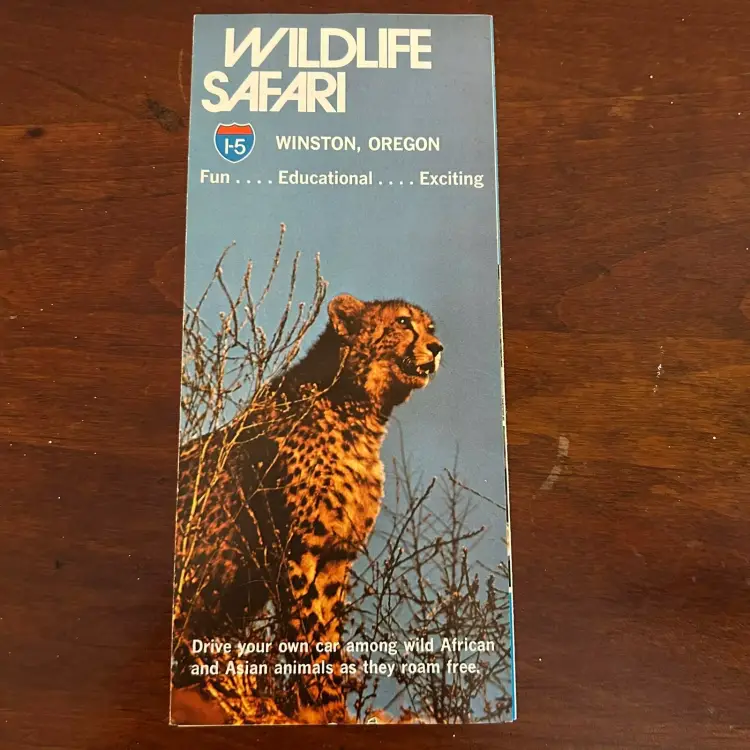 Wild Life Safari Winston Oregon Vintage Ephemera Brochure Tickets 1970s