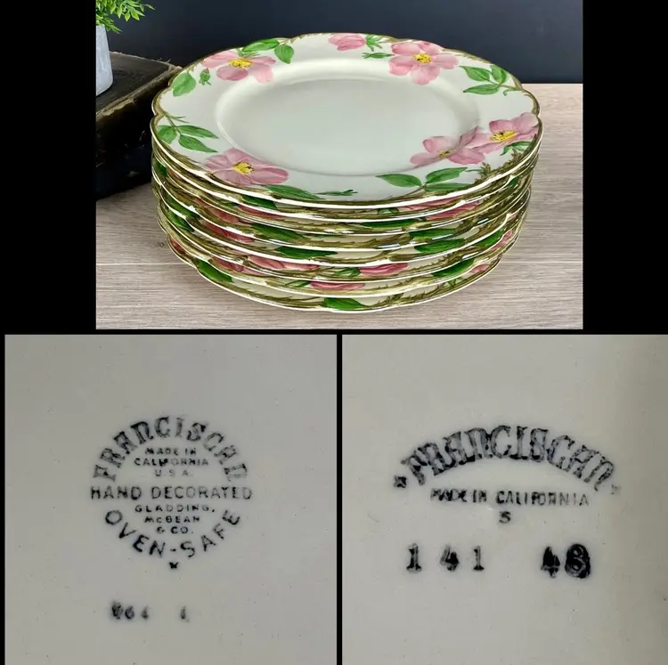 Franciscan Desert Rose Dinner Plates 1940s 50s PRICE is PER PLATE