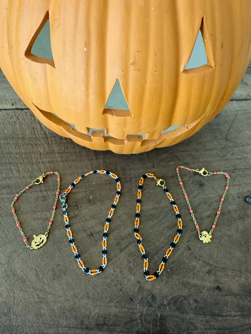 Halloween Silver And Gold Necklaces And Bracelets #177