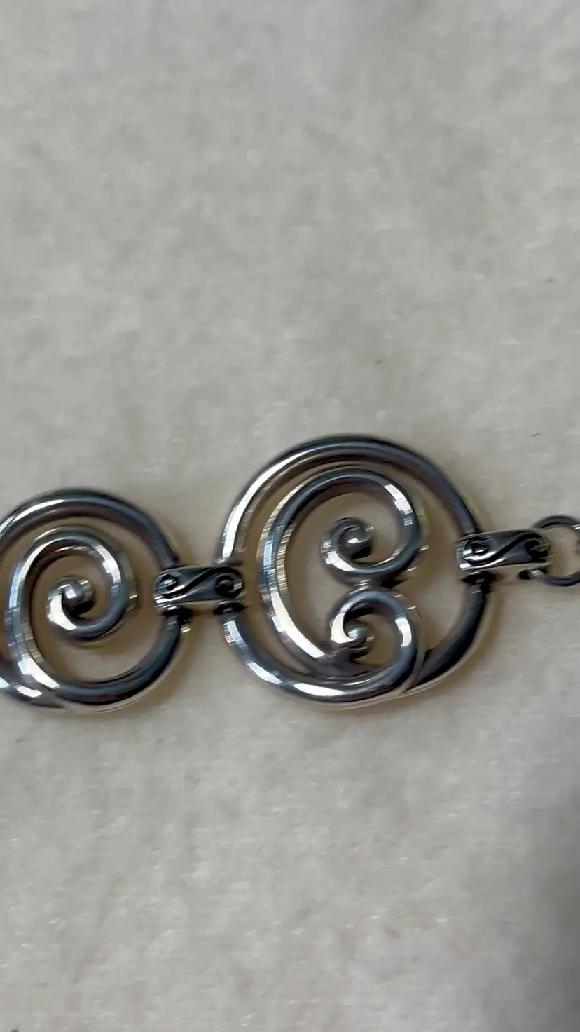 Brighton Rock N Scroll Silver Tone Bracelet. Size 7.5"