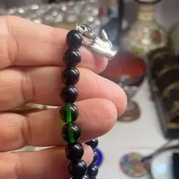 Black bead bracelet