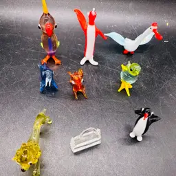 58. 8 Miniature Whimisical Glass Animal Figurines.