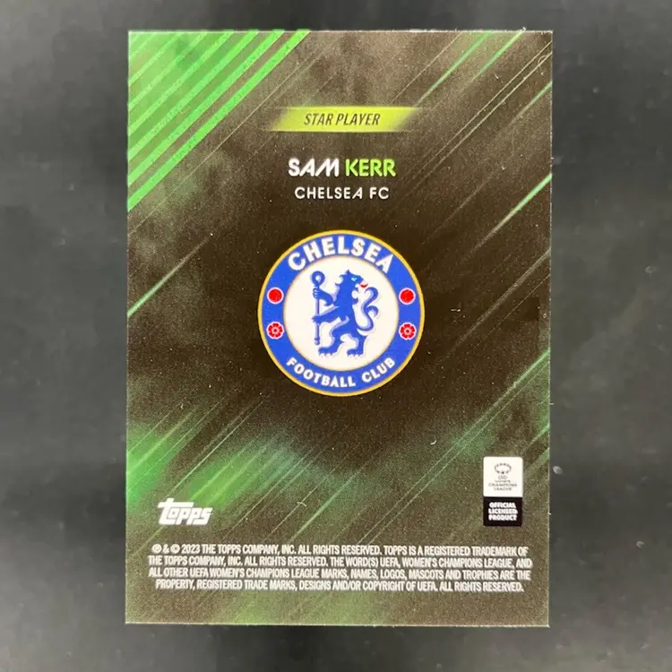 Sam Kerr 2023 Topps Knockout Green /99 Soccer Card