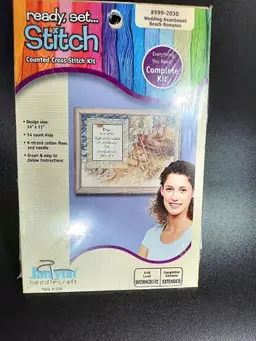 Jamiynn Counted Cross Stitch Kit Wedding Beach Romance Unopened