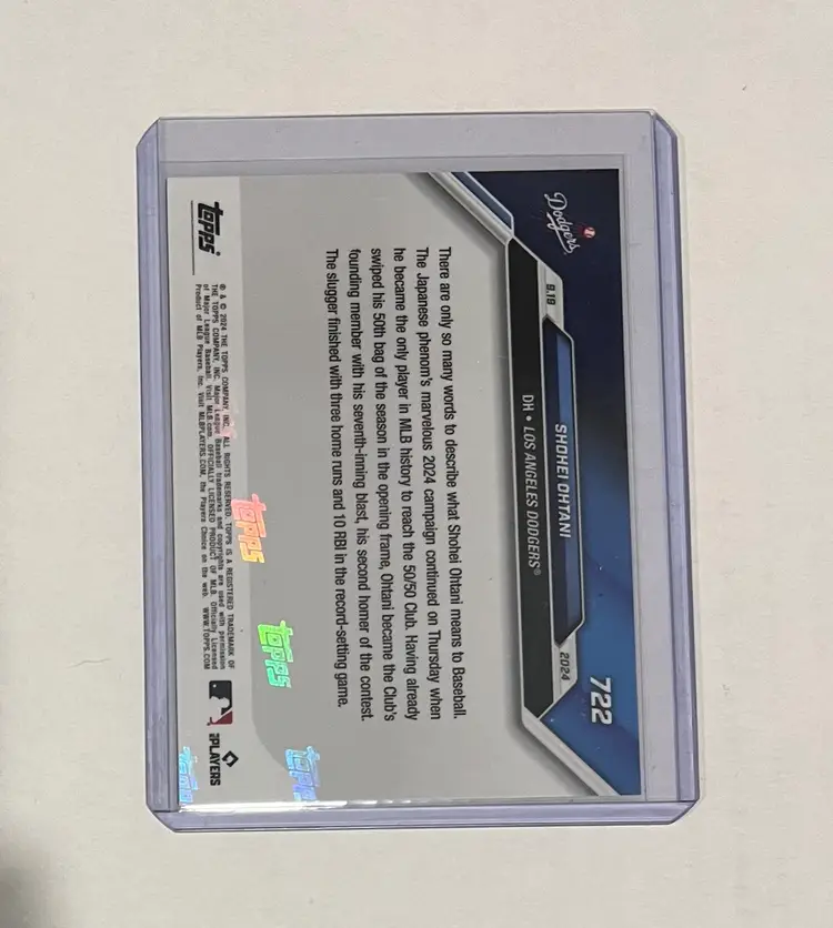 Shohei Ohtani 50/50 Club Topps Now Los Angeles Dodgers
