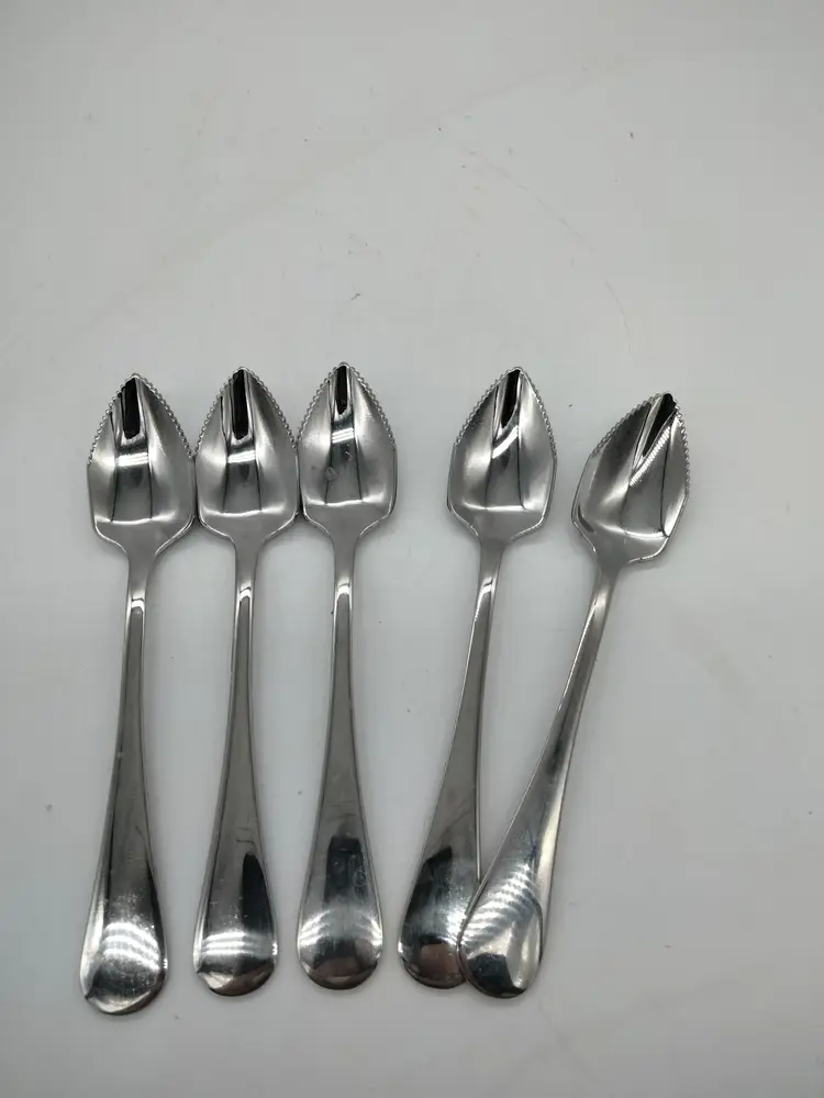 Dansk Set of 5 Stainless Steel Grapefruit/ Citrus Fruit Spoons Vintage