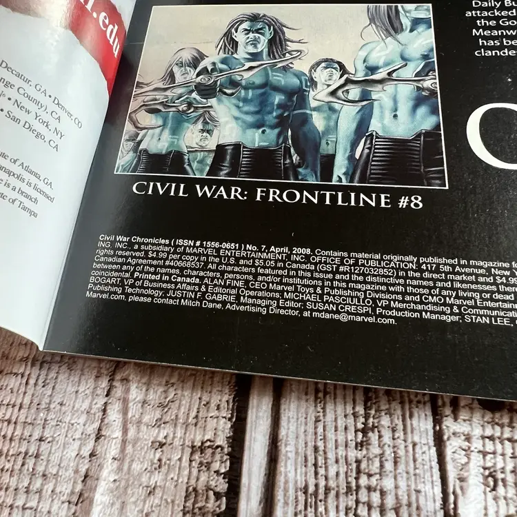 CIVIL WAR Chronicles #7 (2007) Marvel Comics / NM