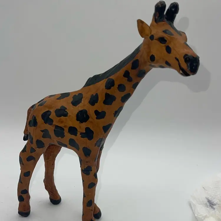 Giraffe 9 Inches Leather And Mixed Materials