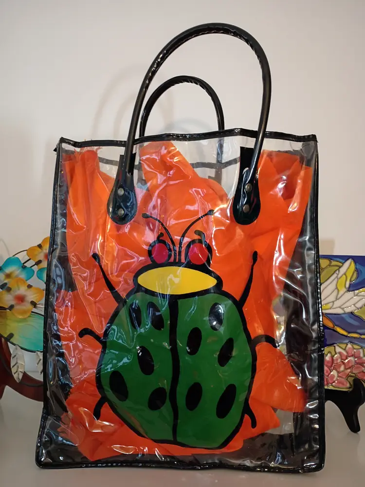 Vintage vinyl beach/shopping bag