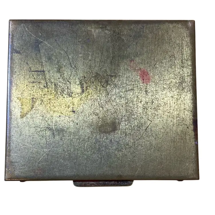 Beautiful Confetti And Gold Tone Vintage Compact