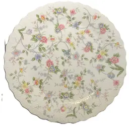 Corona Fine China Floral Chintz 10" Cake Plate and Server