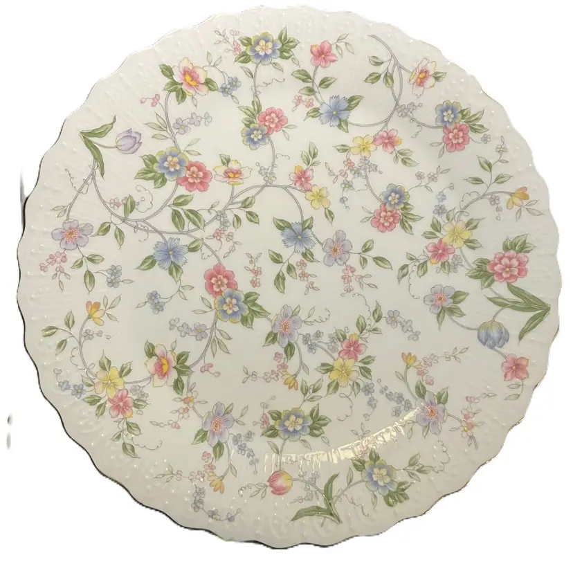 Corona Fine China Floral Chintz 10" Cake Plate and Server