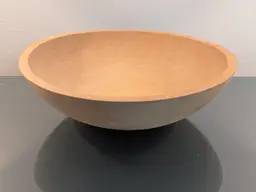 Decorative Hand Turned 13” Wood Bowl Rustic Farmhouse Dough Centerpiece