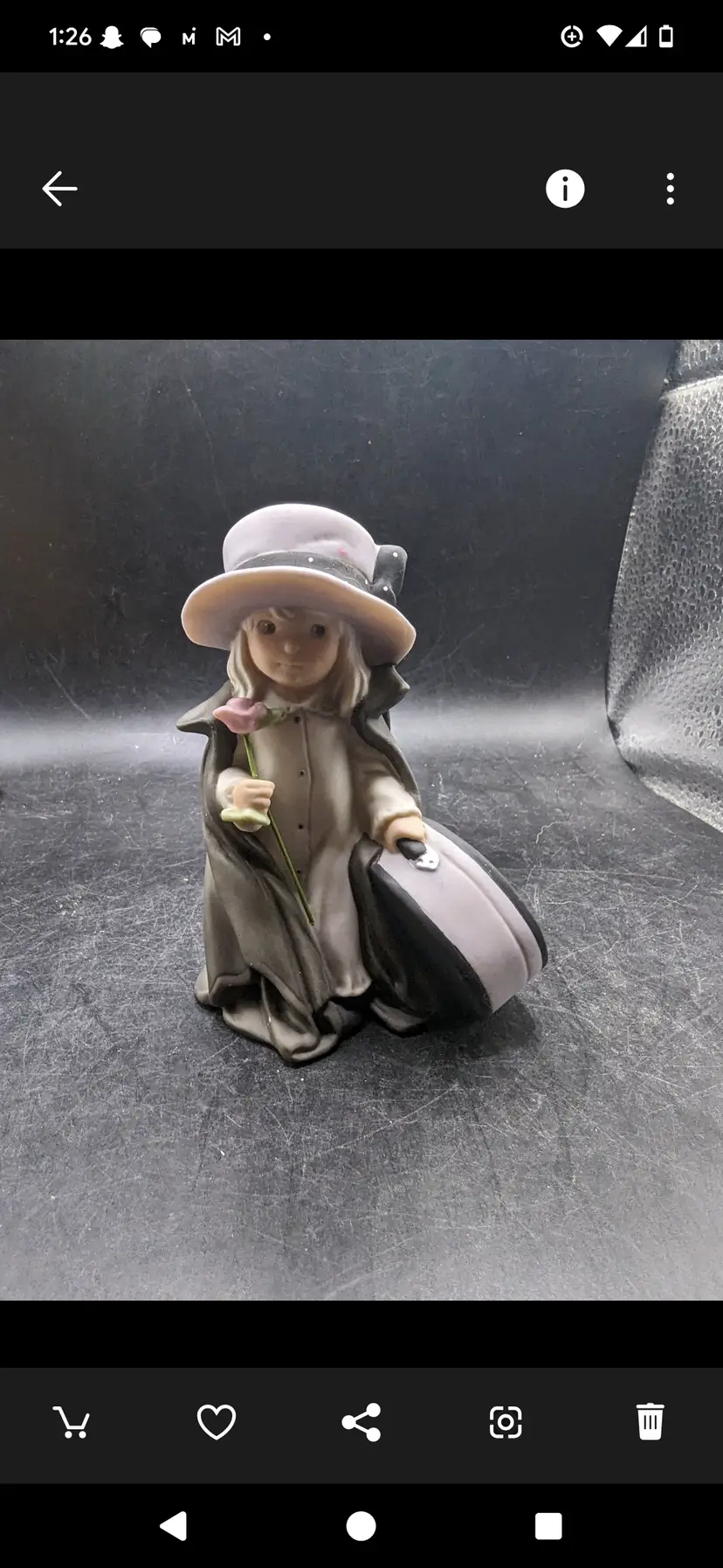 Vintage 1997 Figurine NBM Baher by Enesco "I Can't Wait To See You."