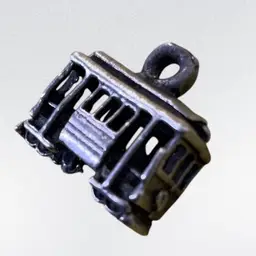 #31 Sterling 3D Trolley Car Charm .625”