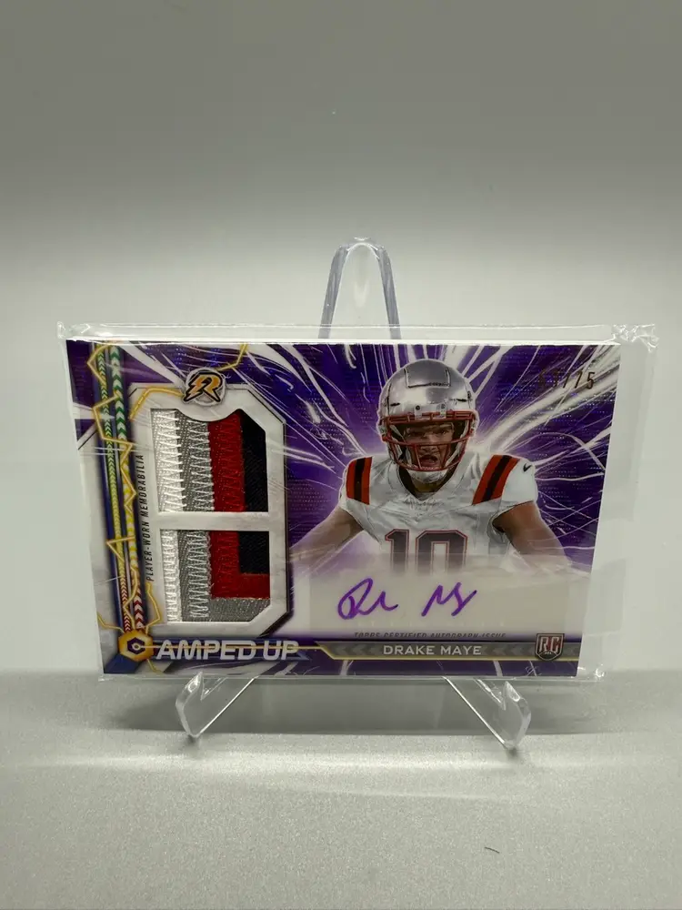 2025 Topps Resurgence Drake Maye RC Relic Auto /75