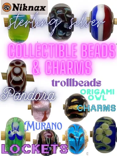 Collectible Beads & Charms Including Pandora & Origami Owl