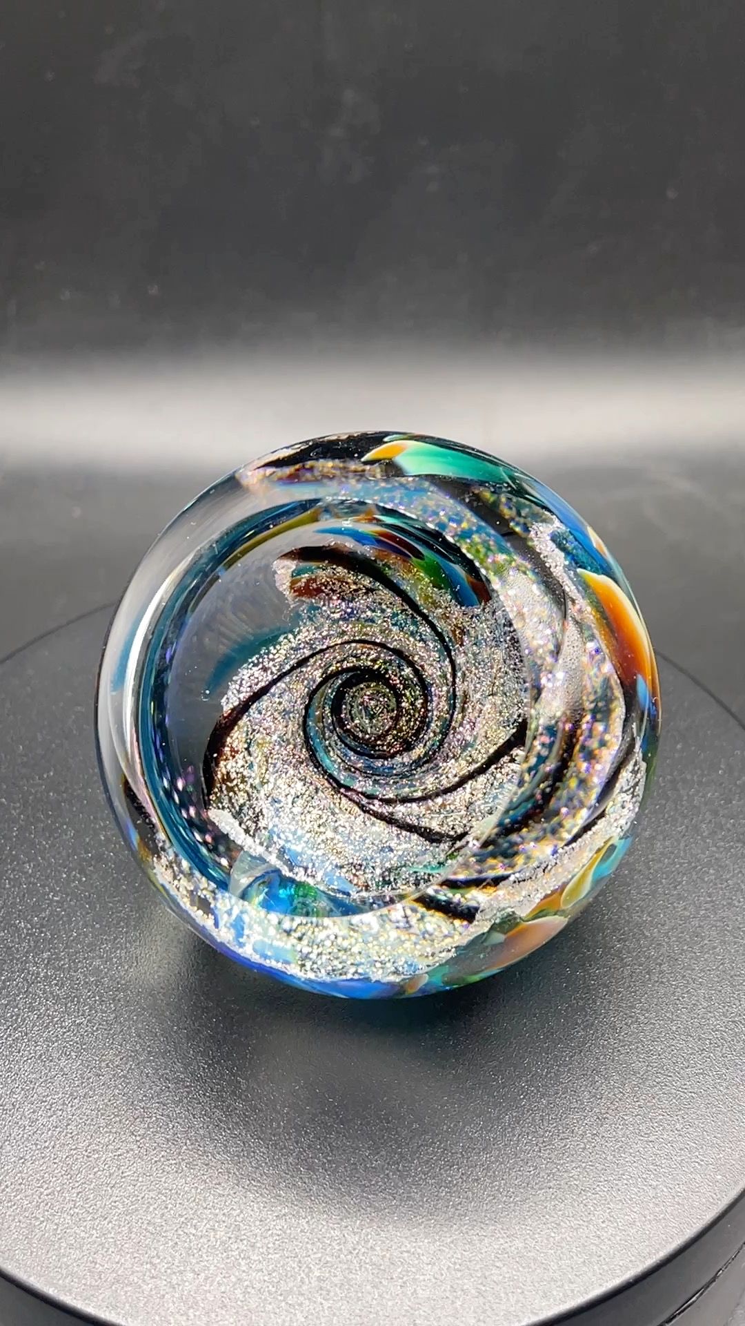 Niknax · VTG 1988 Robert Eickholt Blue Ocean Sea Studio Art Glass