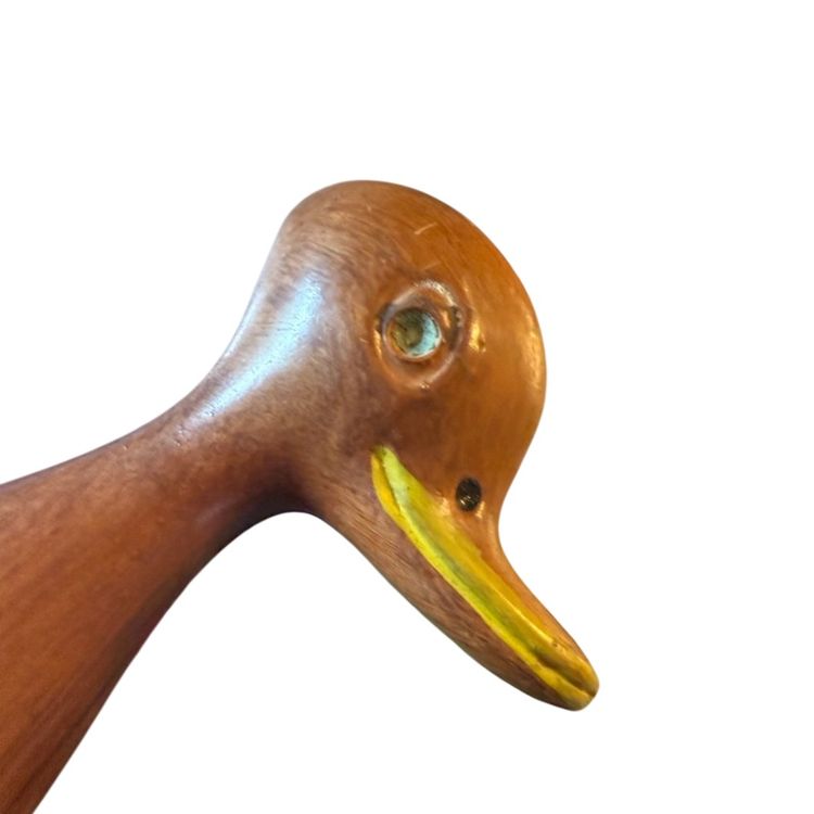MCM Teak Ducks with Gem Eyes