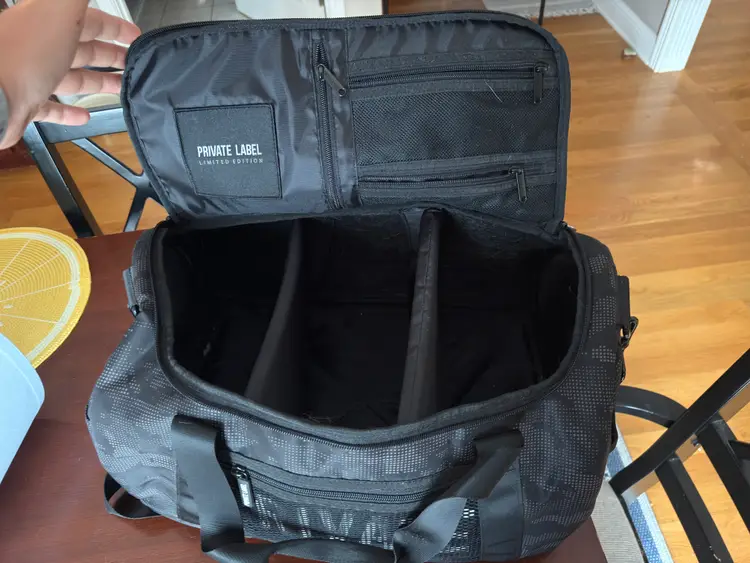 Private Label Reflective Black Camo Duffle